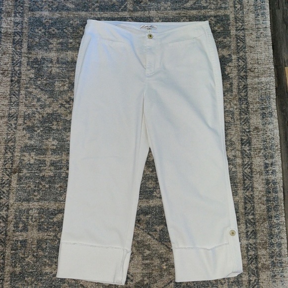 Lillie Rubin size 8 white cropped  capris -like new - Picture 3 of 8